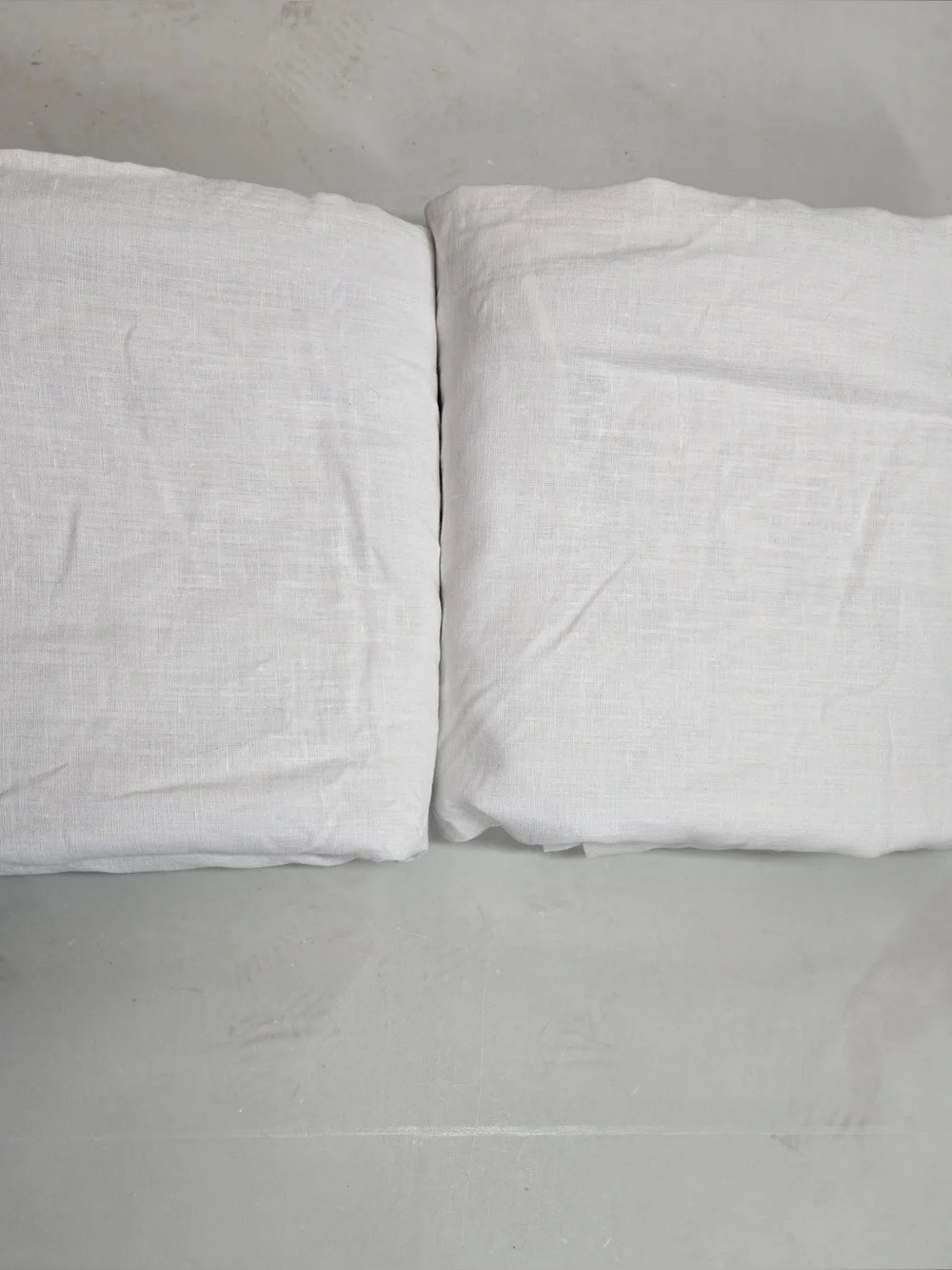 QUINCE Set Of 2 48x96 European Linen True Blackout Curtains White 9178